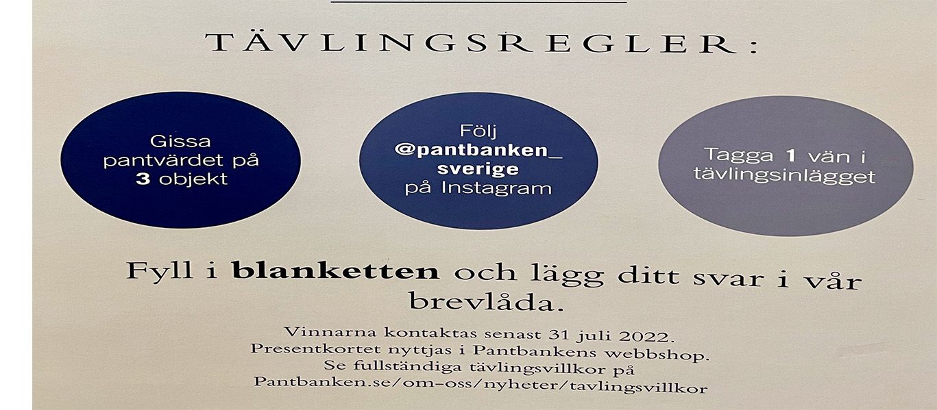 Tävling gissa pantvärdet